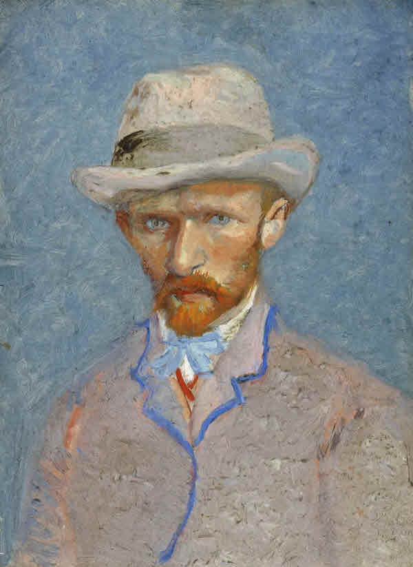 «Автопортрет с серой фетровой шляпой» (1887)
