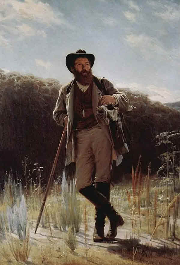 Портрет Ивана Шишкина кисти Крамского (1873)