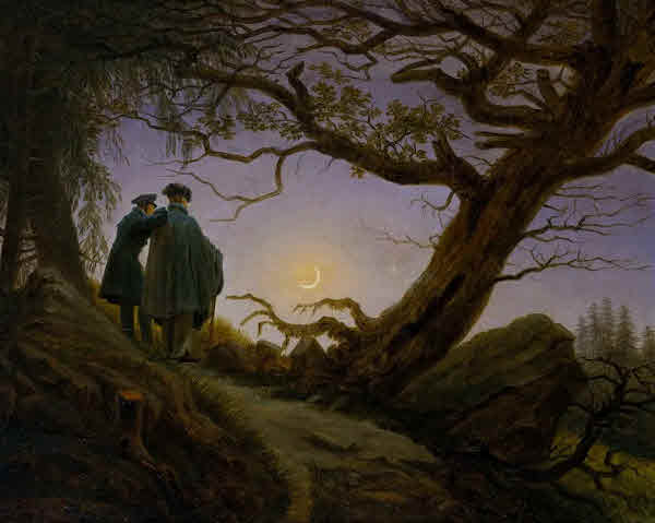 «Двое мужчин, созерцающих луну» (1819)